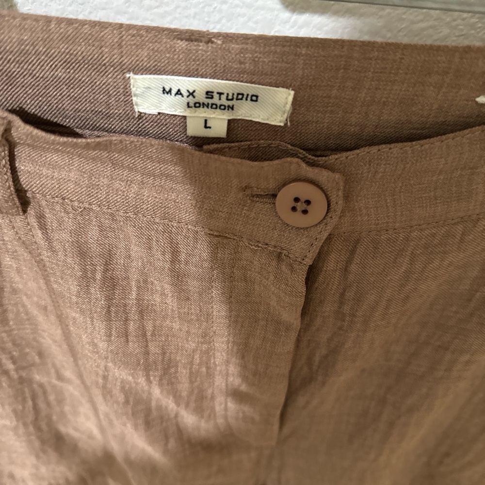 Max Studio Women's Tan Straight Leg Pants